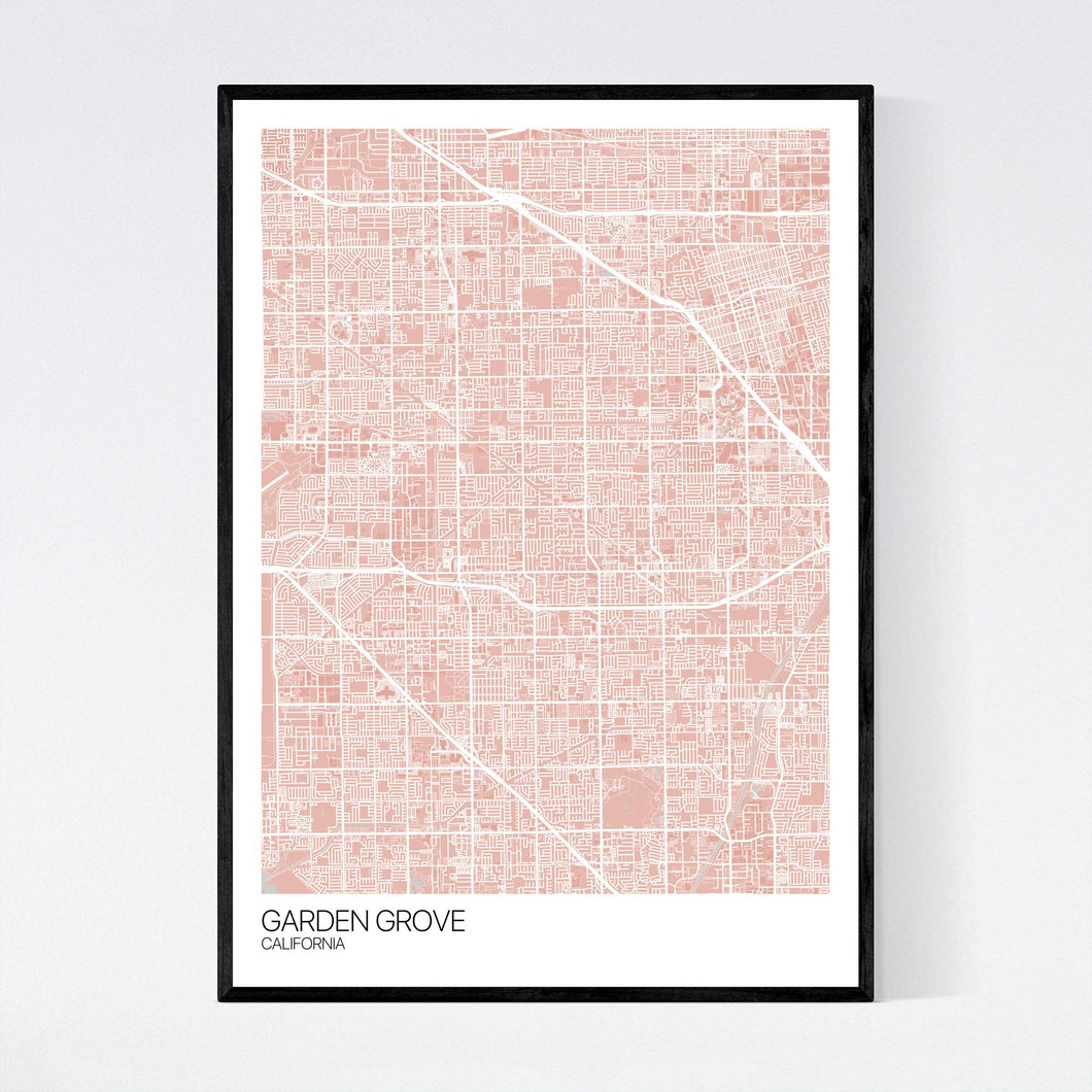 Garden Grove City Map Print