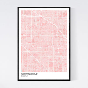Garden Grove City Map Print