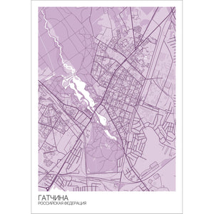 Map of Gatchina, Russia