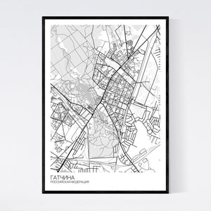 Gatchina City Map Print