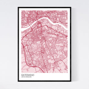 Map of Gateshead, United Kingdom