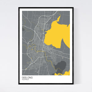 Geelong City Map Print