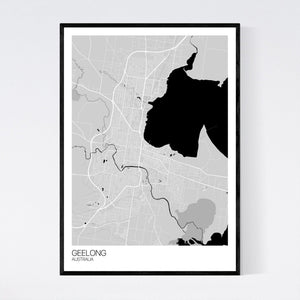 Geelong City Map Print