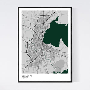 Geelong City Map Print