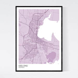 Map of Geelong, Australia