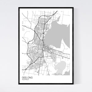 Geelong City Map Print