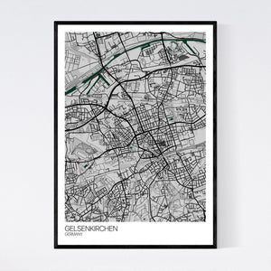 Gelsenkirchen City Map Print