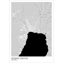 Load image into Gallery viewer, Map of General Santos, Philippines