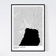 Load image into Gallery viewer, Map of General Santos, Philippines