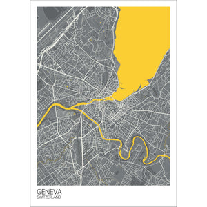 Map of Geneva, Switzerland