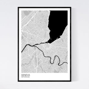 Geneva City Map Print