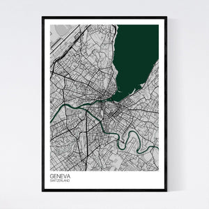Geneva City Map Print