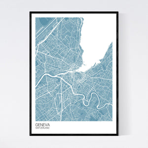 Geneva City Map Print