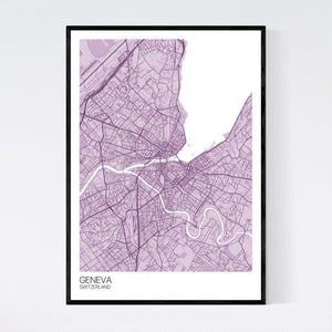 Geneva City Map Print