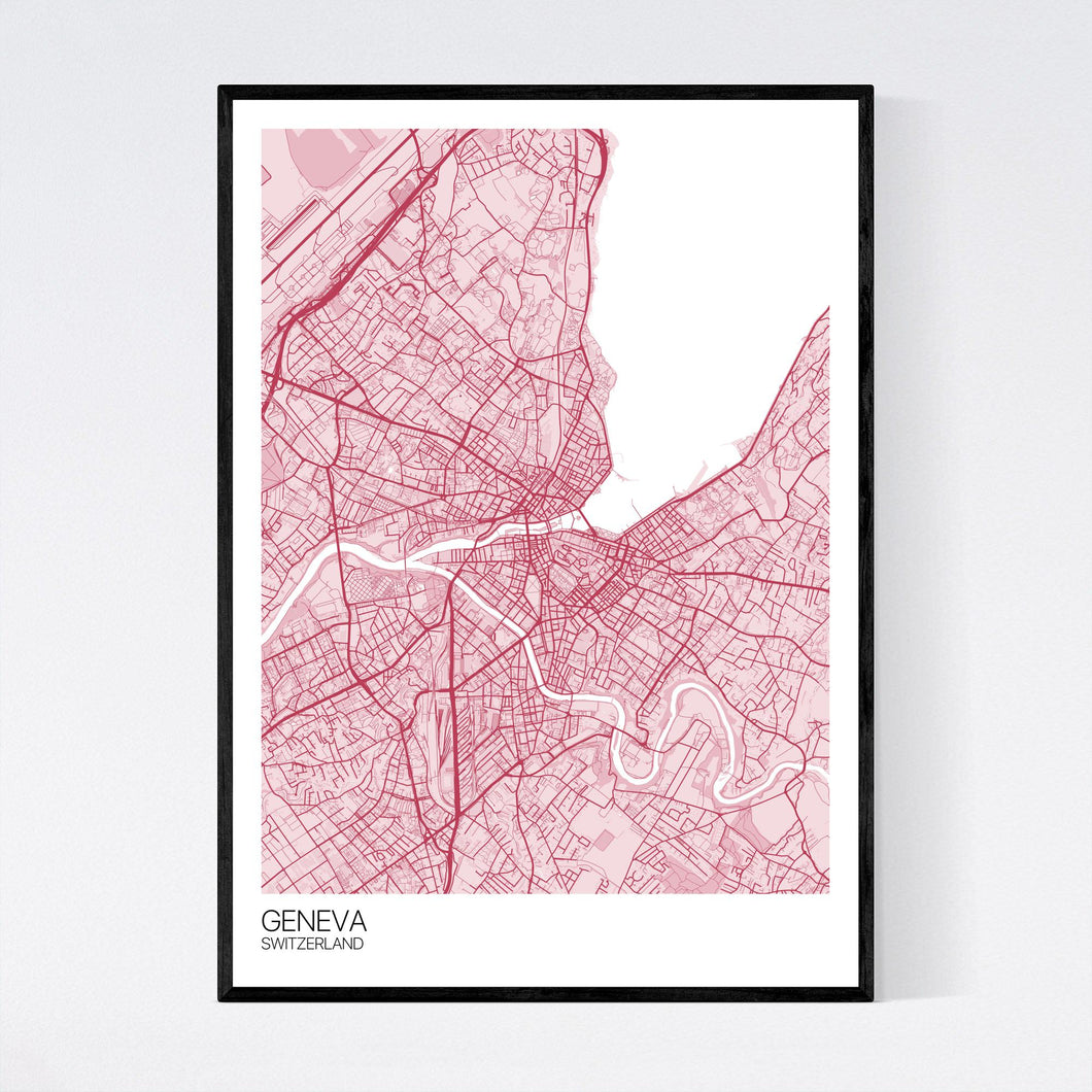 Geneva City Map Print