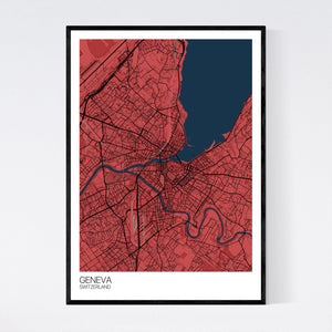 Geneva City Map Print