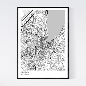 Geneva City Map Print