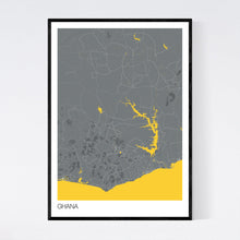 Load image into Gallery viewer, Ghana Country Map Print