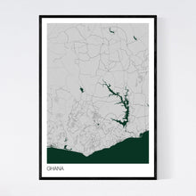 Load image into Gallery viewer, Ghana Country Map Print