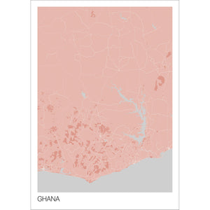 Map of Ghana, 