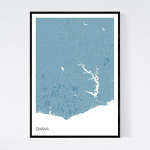 Load image into Gallery viewer, Ghana Country Map Print