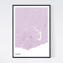 Load image into Gallery viewer, Ghana Country Map Print