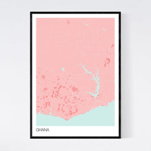 Load image into Gallery viewer, Ghana Country Map Print