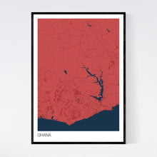 Load image into Gallery viewer, Ghana Country Map Print