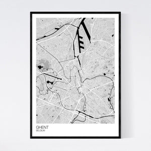 Ghent City Map Print