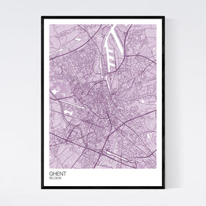 Ghent City Map Print