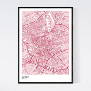 Ghent City Map Print