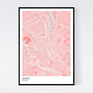 Ghent City Map Print