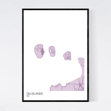 Load image into Gallery viewer, Gili Islands Island Map Print