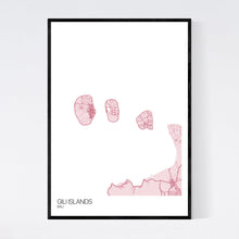 Load image into Gallery viewer, Gili Islands Island Map Print