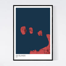 Load image into Gallery viewer, Gili Islands Island Map Print
