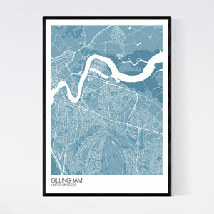 Gillingham City Map Print
