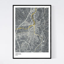Load image into Gallery viewer, Girona Town Map Print