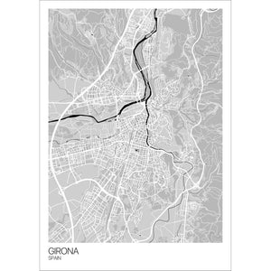 Map of Girona, Spain
