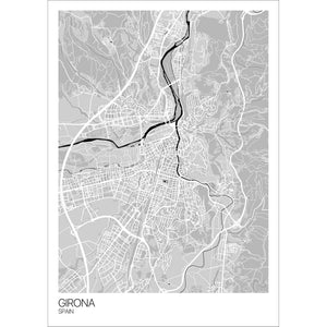 Map of Girona, Spain