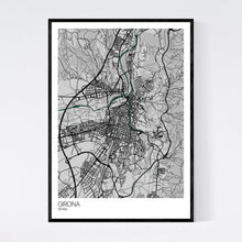 Load image into Gallery viewer, Girona Town Map Print