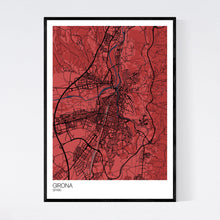 Load image into Gallery viewer, Girona Town Map Print
