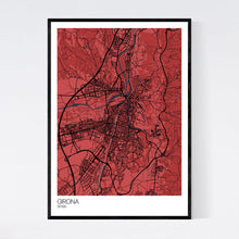 Load image into Gallery viewer, Girona Town Map Print