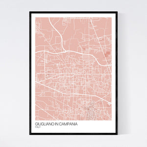 Giugliano in Campania City Map Print