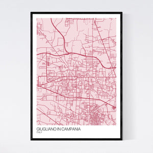 Giugliano in Campania City Map Print