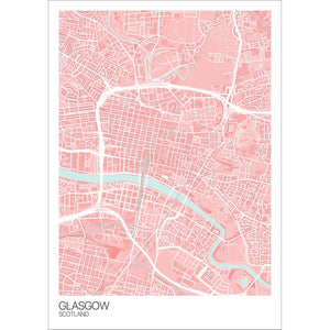 Map of Glasgow City Centre, Scotland