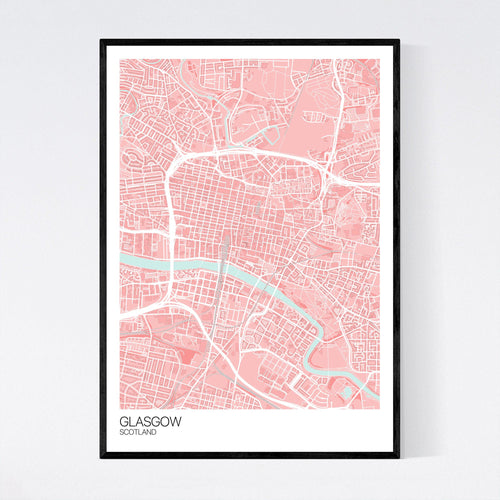 Map of Glasgow City Centre, Scotland