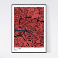 Load image into Gallery viewer, Glasgow City Centre City Map Print