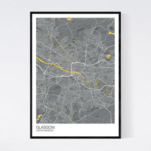 Glasgow City Map Print