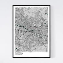 Load image into Gallery viewer, Map of Glasgow, United Kingdom