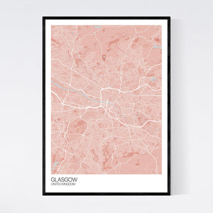 Glasgow City Map Print